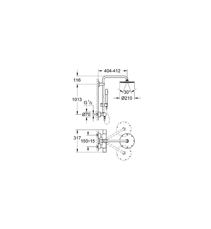 Душ система Rainshower System 210