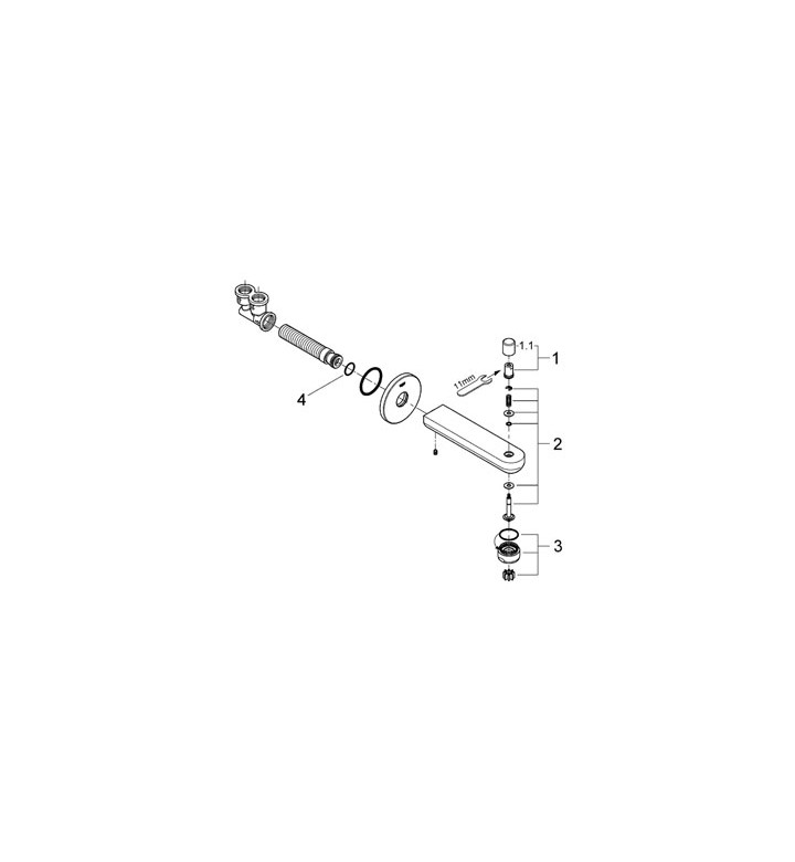 Чучур за вана 170 mm Eurosmart Cosmopolitan