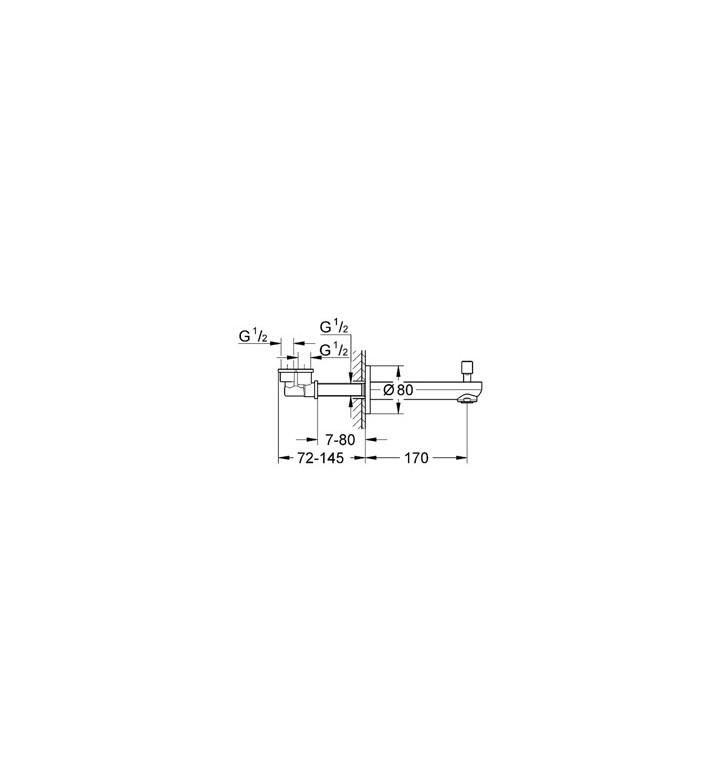 Чучур за вана 170 mm Eurosmart Cosmopolitan