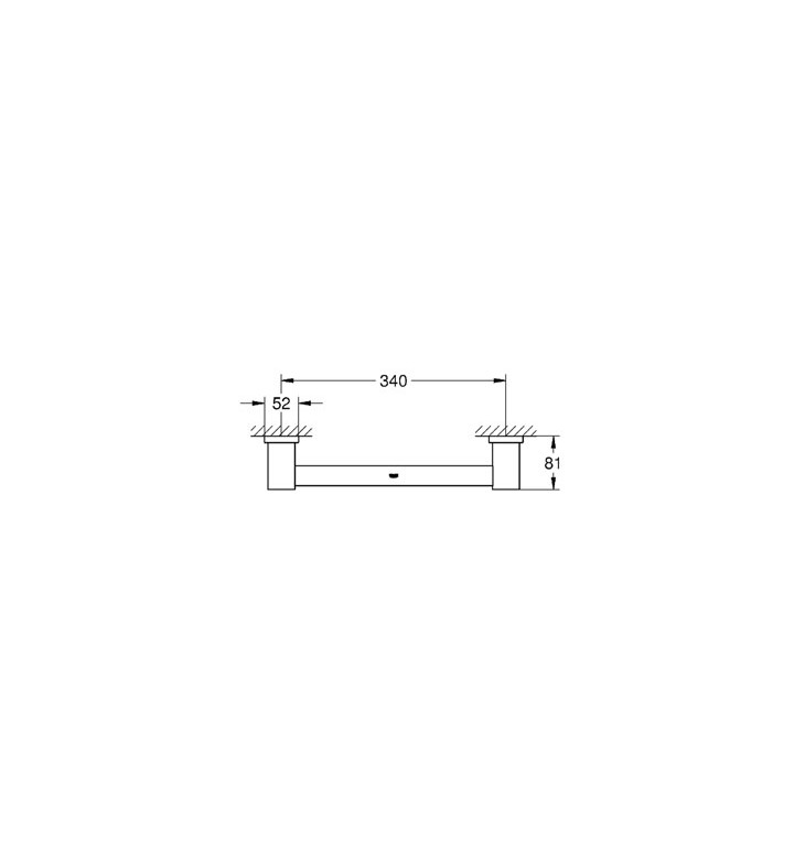 Държач за вана Essentials Cube 392 mm, хром