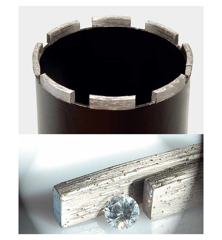 Боркорона с диамантени сегменти, универсална ф 82 mm, 420 mm UNC 1 1/4"