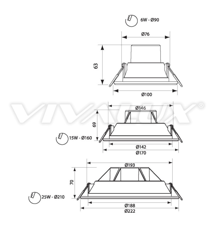 LED луна TOP LED 6W CL/SR