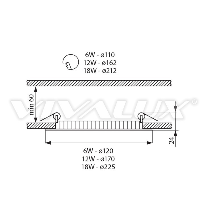 LED панел ESTE LED 6W CL/W