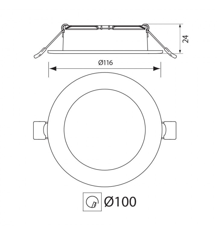 Луна LED, 8W 230V 4000K, MONI