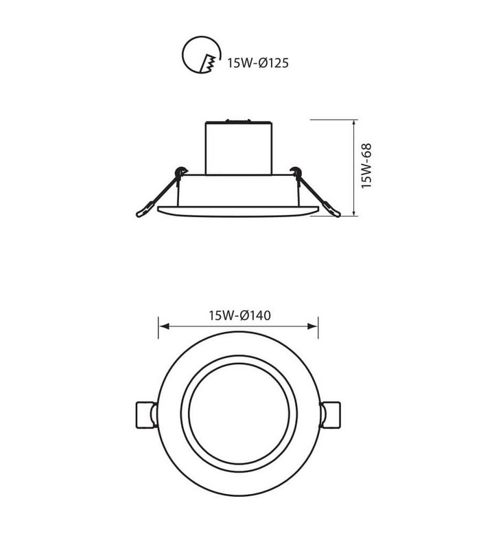 LED Луна TONI, 15W, IP20, WW