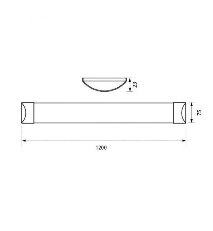 LED Осветително тяло 36 W, 1200,mm, 6400 K, FLAT