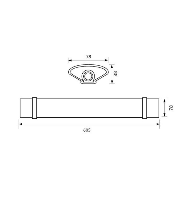 Индустриално LED осветително тяло KENT LED, 18W, 600 mm, 4000K, IP65