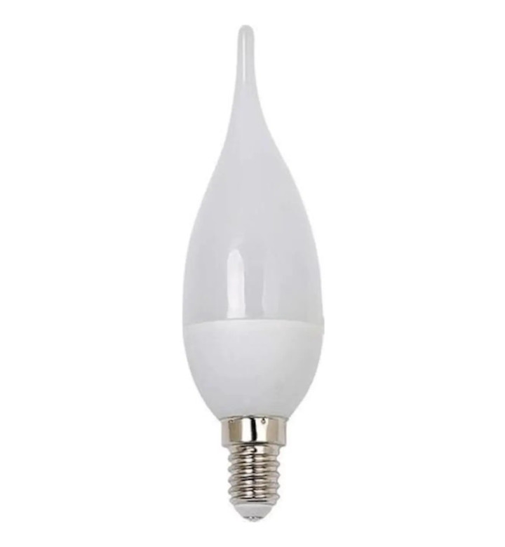 LED крушка, Е14, 6W, 6400K, пламък