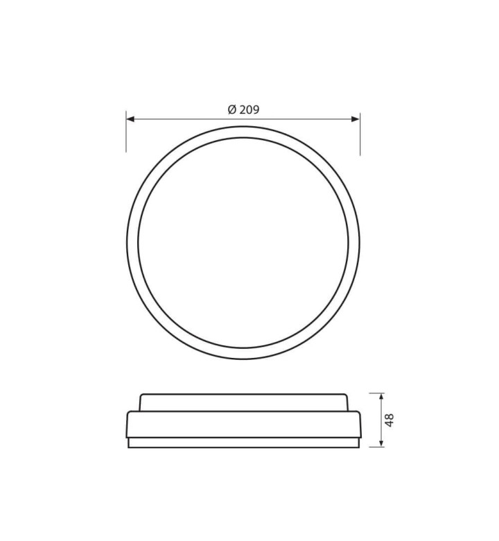 Плафониера, LED 12W / 4000K, IP54, ELLIS /R