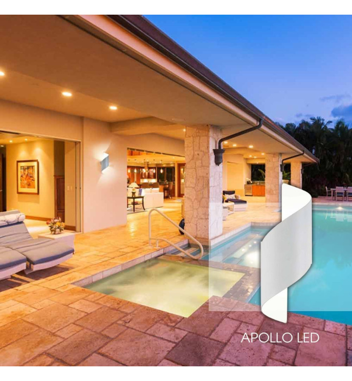 LED осветително тяло APOLLO, 2 x 5W, WH, IP54, CL-4000K