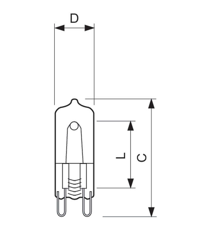 Капсула халогенна 60W G9 230V