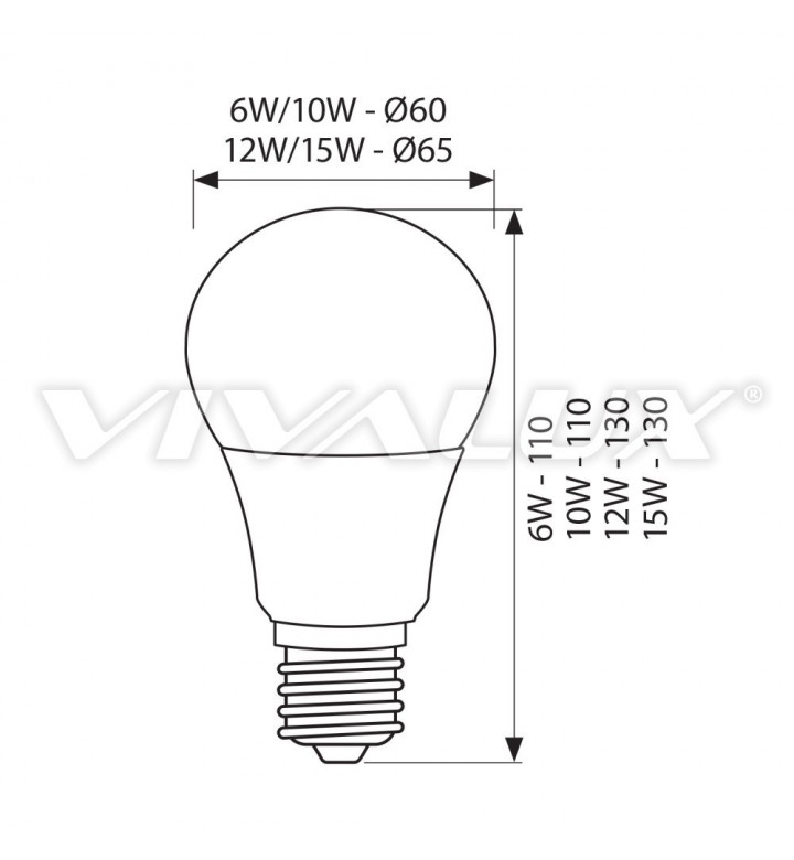 Крушка LED LARGO LGL 10W E27 6400K