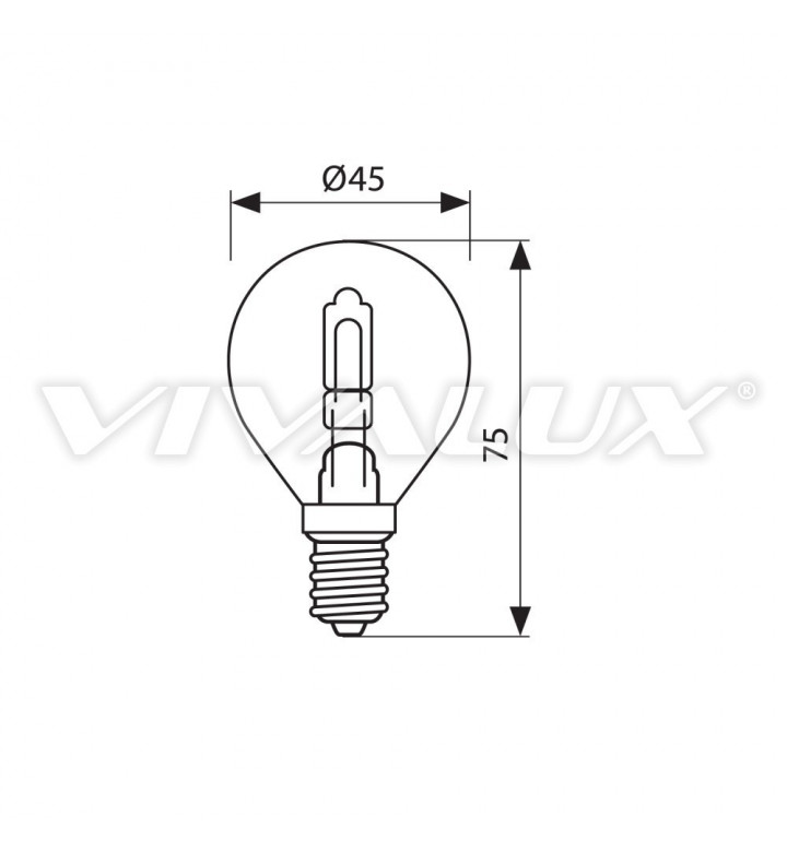 Крушка халогенна H SAVER GH45 28W E14