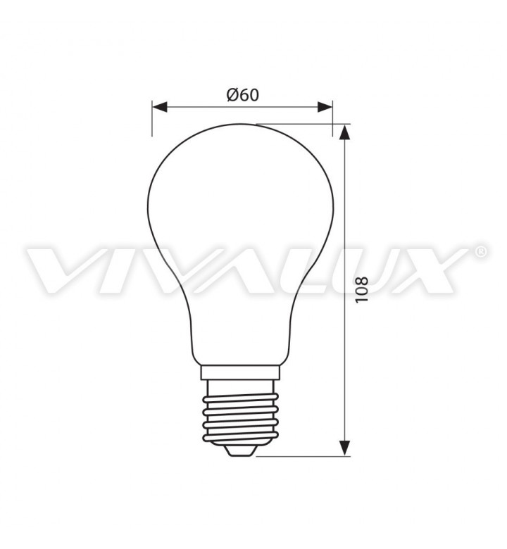 Крушка LED Full Glass FGL 8W E27 CL - 4000K