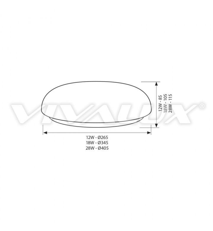 Декоративна LED плафониера NUVOLA 18W/3000K WW