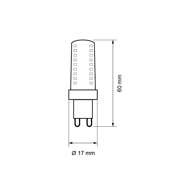 LED лампа 3W/G9/4200K/220V неутрална светлина SMD3014