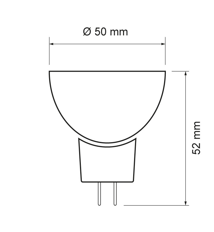 Крушка LED L2S1216427 луна топла 2700K, 4W, 12V