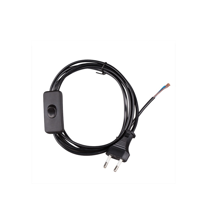 ZKSTKB Захранващ кабел с щепсел и ключ черен