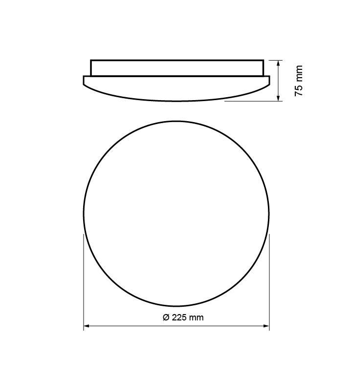 SPL1240 LED Плафониера 12W/4000K/IP20 невлагозащитено