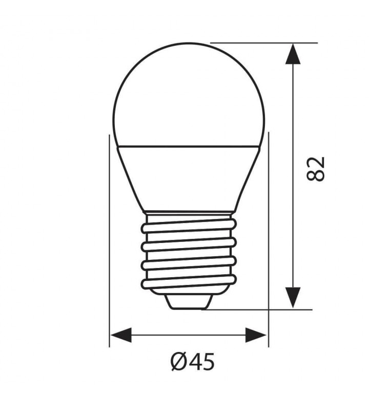 LED крушка с малък балон, 8W, Е27, 4000K, 230V