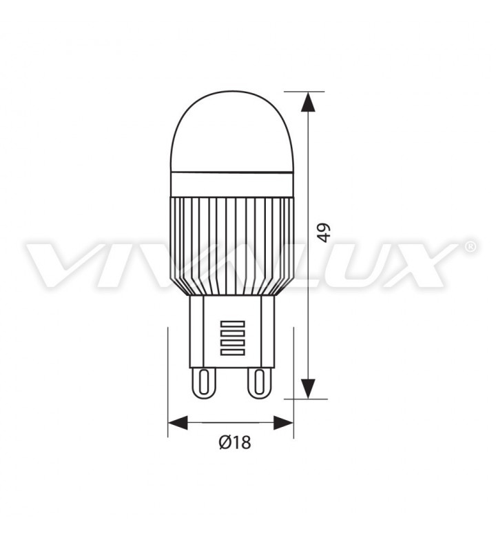 Диодна лампа LED CERAMIC CAPSULE - CLP 3,5W/G9 CL