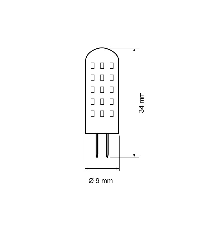 LED Лампа 2W/G4/4200K/12V DC неутрална светлина SMD3014 - 2 бр.