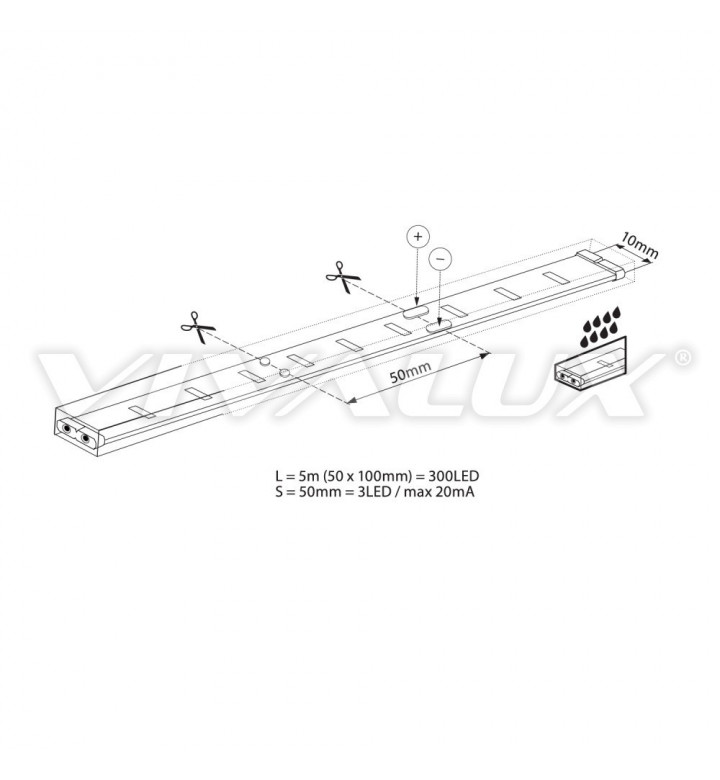 LED Лента ORLO - W бяла IP65/12V 5m