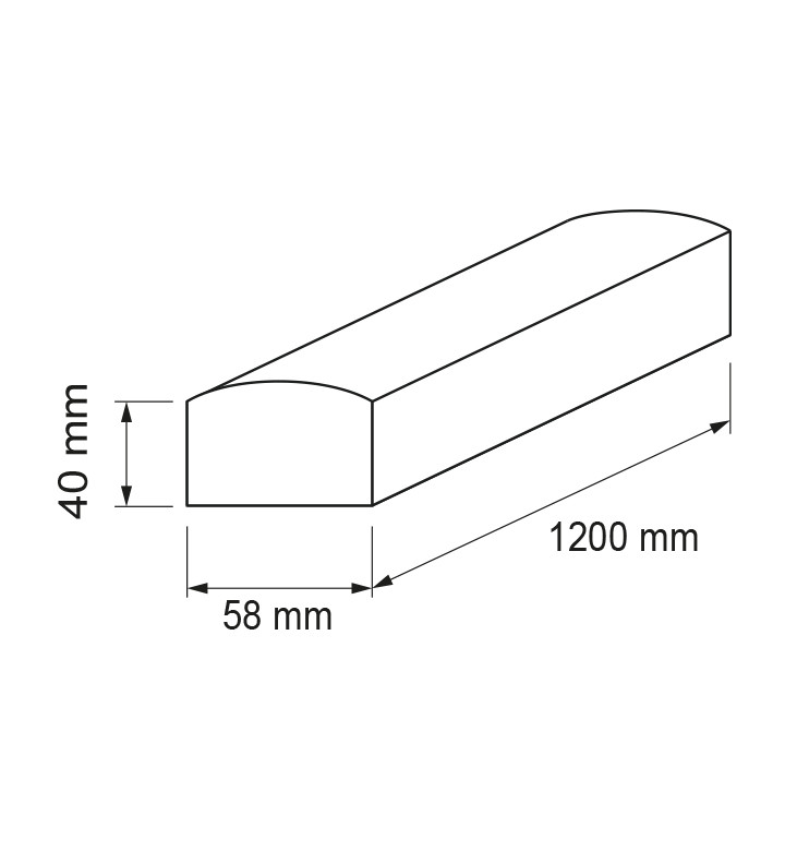 LED осветително тяло T8 термопластик студена 220V/36W/IP65