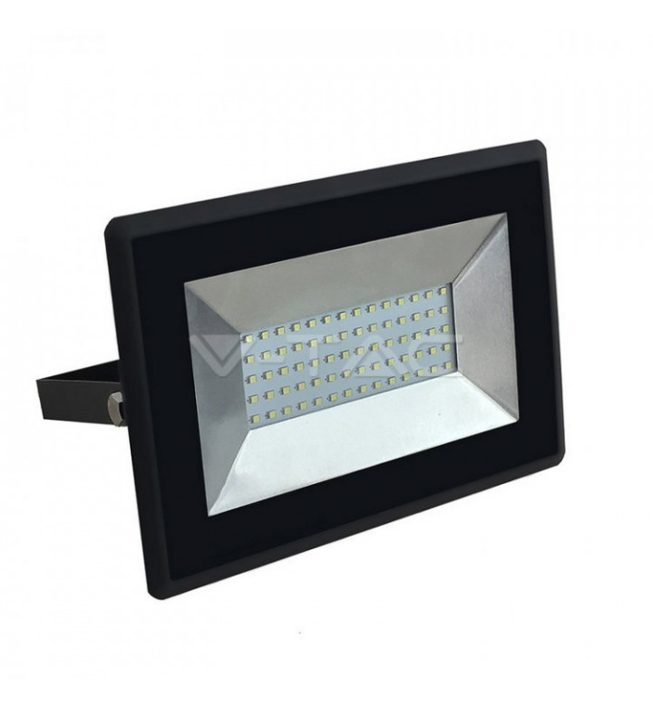 LED Прожектор 50W, SMD-E, 6500K, черен, бяла светлина